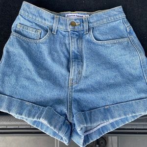 American Apparel High Waisted Jean Shorts